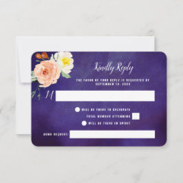 Die Romantik der blühenden Hochzeitskollektion RSVP Karte