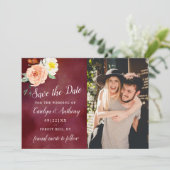Die Romantik der blühenden Hochzeitskollektion Save The Date (Stehend Vorderseite)