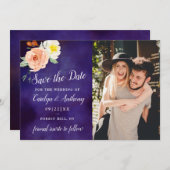 Die Romantik der blühenden Hochzeitskollektion Save The Date (Vorne/Hinten)