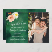 Die Romantik der blühenden Hochzeitskollektion Save The Date (Vorne/Hinten)