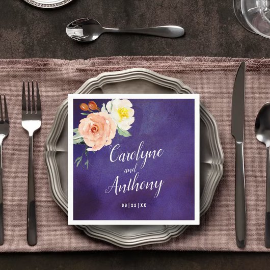 Die Romantik der blühenden Hochzeitskollektion Serviette