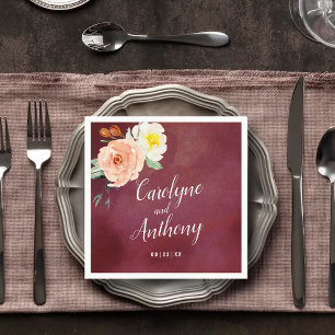 Die Romantik der blühenden Hochzeitskollektion Serviette