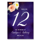 Die Romantik der blühenden Hochzeitskollektion Tischnummer (Vorderseite)