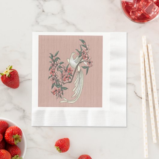 Die Romantik des Seidenpfirsichs Serviette (Beispiel)