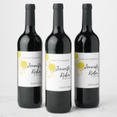 Die Romantik in der Gelben Hochzeitsweinmarke Weinetikett (Flaschen)