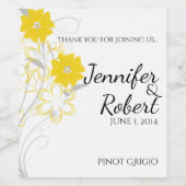 Die Romantik in der Gelben Hochzeitsweinmarke Weinetikett (Einzelnes Label)