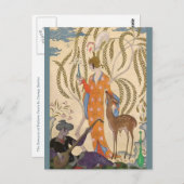 Die Romantik von Parfüm Persia von George Barbier Postkarte (Vorne/Hinten)