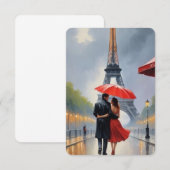 Die Romantik von Paris Dankeskarte (Vorne/Hinten)
