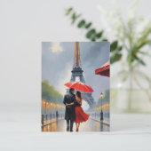 Die Romantik von Paris Postkarte (Stehend Vorderseite)