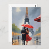 Die Romantik von Paris Postkarte (Vorne/Hinten)