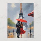 Die Romantik von Paris Postkarte (Vorderseite)