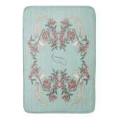 Die Romantik von Seide mit Monogramm Aqua Badematte (Vorderseite Vertikal)