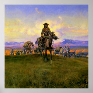 „Die Romantikmacher“ Western Art von Charles M. Ru Poster