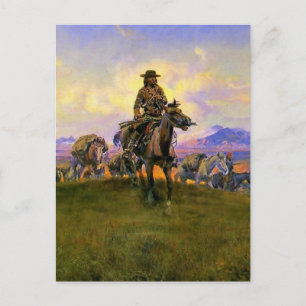 „Die Romantikmacher“ Western Art von Charles M. Ru Postkarte