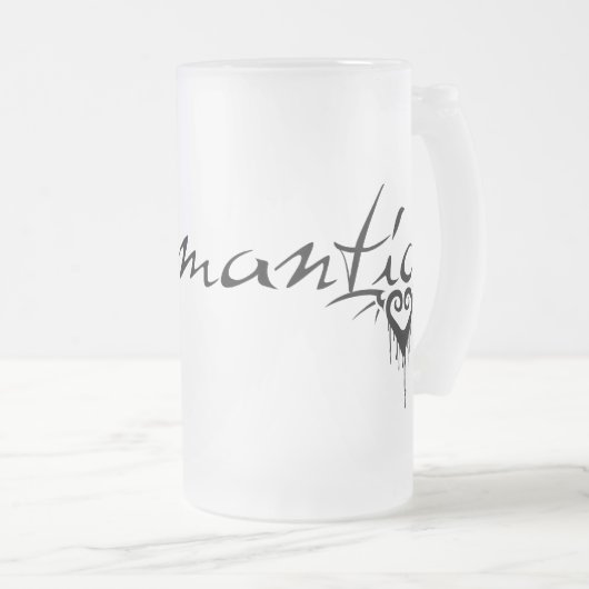 die romantisch mattglas bierglas (VorderseiteRechts)