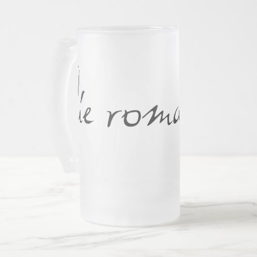 die romantisch mattglas bierglas (Vorderseite Links)