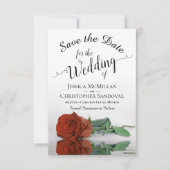 Die romantische Hochzeit in Rost-Orange-Rose Save The Date (Vorderseite)