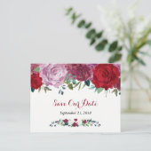 Die romantische Hochzeitskollektion der Blumen Ankündigungspostkarte (Stehend Vorderseite)