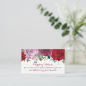 Die romantische Hochzeitskollektion der Blumen Begleitkarte (Stehend Vorderseite)