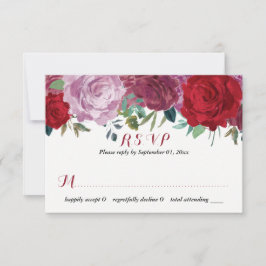 Die romantische Hochzeitskollektion der Blumen RSVP Karte
