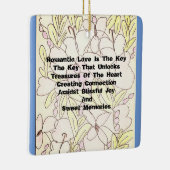 Die romantische Liebe ist der Schlüssel Keramikornament (Rechts)