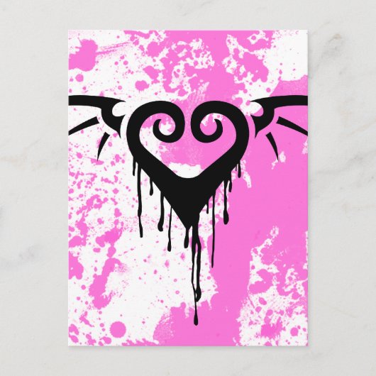 die romantisches Herz Postkarte (Vorderseite)