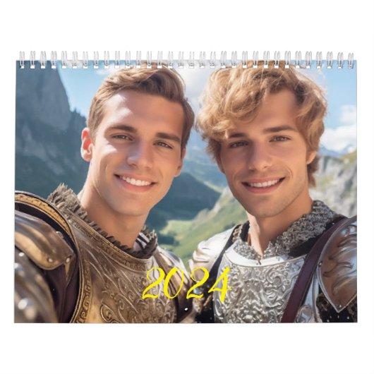 Die romantischsten Männer. 2024 Kalender (Titelbild)