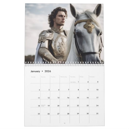 Die romantischsten Männer. 2025 Kalender (Jan 2026)