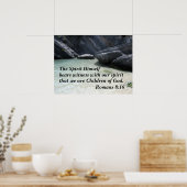 Die Römer 8:16 Der Geist selbst zeugt von Poster (Küche)
