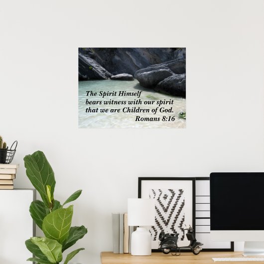 Die Römer 8:16 Der Geist selbst zeugt von Poster (Heimbüro)