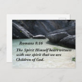 Die Römer 8:16 Der Geist selbst zeugt von Postkarte (Vorne/Hinten)