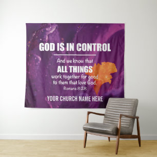 Die Römer 8:28 ALLE DINGE ARBEITEN MIT DER Kirche Wandteppich