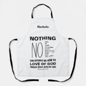 Die Römer 8:38-39 KÖNNEN NICHTS Christlich SEPARIE Schürze (Vorderseite)