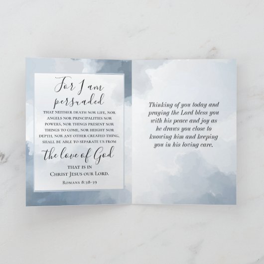 Die Römer 8:38-39 Liebe des Christlichen Bibelvers Karte (Innenseite)
