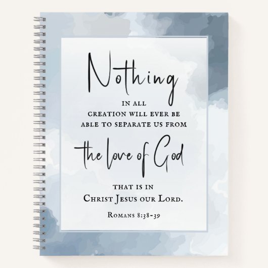 Die Römer 8:38-39 Liebe des Christlichen Bibelvers Notizblock (Vorderseite)