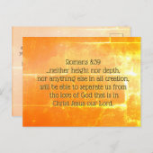 Die Römer 8:39 Die Liebe Gottes in Christus Jesus, Postkarte (Vorne/Hinten)
