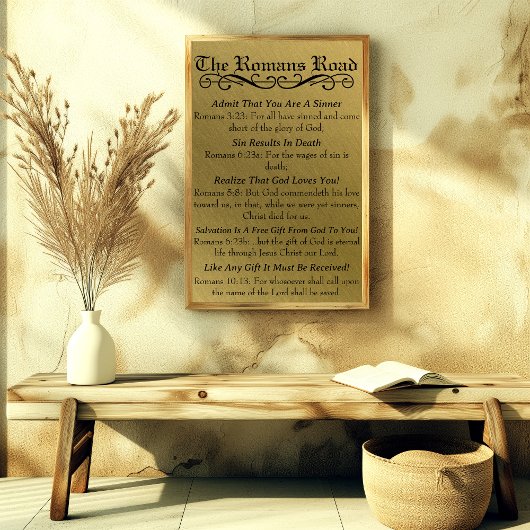 Die Römer Straße Sinner's Gebet Gold Black Poster