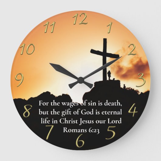 Die Römer überqueren 6:23 auf einem Bergland Große Wanduhr (Vorderseite)