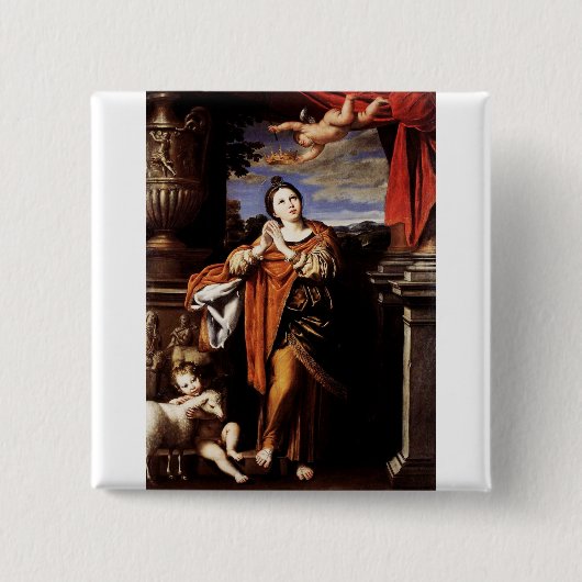 Die römische Märtyrerin Agnes von Domenico Zampier Button (Vorderseite)