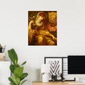 Die römische Witwe von Dante Gabriel Rossetti Poster (Heimbüro)