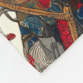 Die Ronin Cat | Ukiyo-e Samurai Warrior Fleecedecke (Ecke)