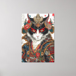 Die Ronin Cat | Ukiyo-e Samurai Warrior Leinwanddruck