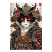 Die Ronin Cat | Ukiyo-e Samurai Warrior Poster (Vorderseite)