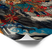 Die Ronin Cat | Ukiyo-e Samurai Warrior Poster (Ecke)