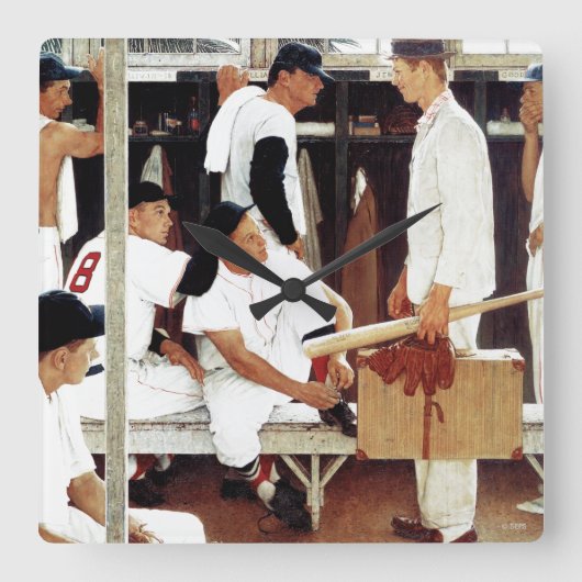 Die Rookie Quadratische Wanduhr (Vorderseite)