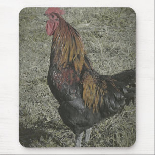 Die Rooster Crows Mousepad