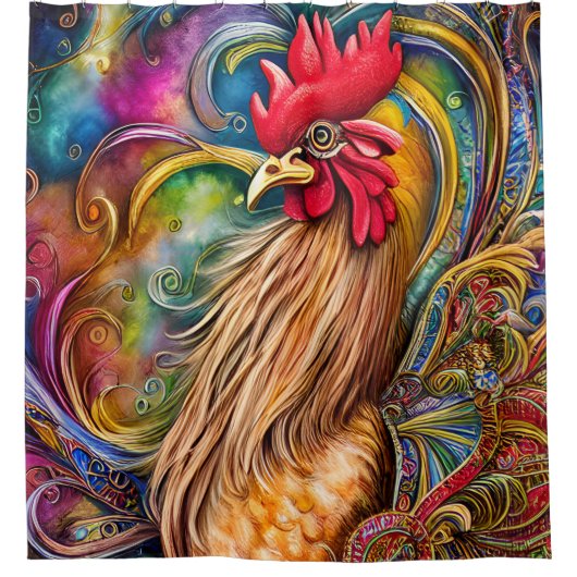 Die Rooster: Eine Schönheit zu sehen Duschvorhang (Vorderseite)