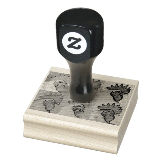 Die Rooster sind wild geworden! Gummistempel (Stempel)