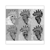Die Rooster sind wild geworden! Gummistempel (Prägung)
