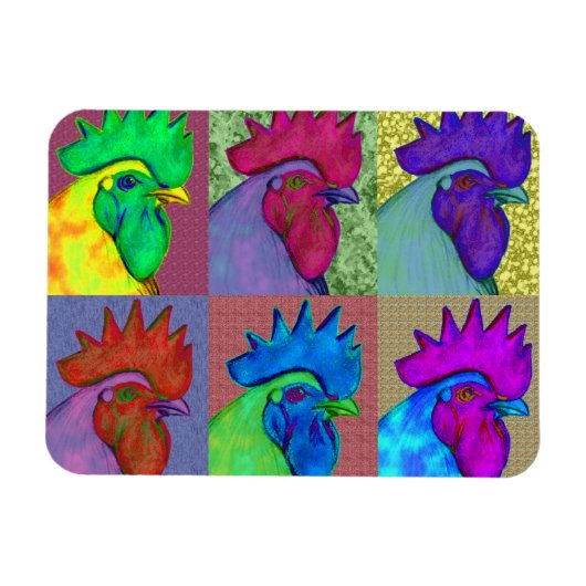Die Rooster sind wild geworden! Magnet (Horizontal)